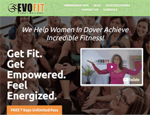 Tablet Screenshot of evofitnh.com